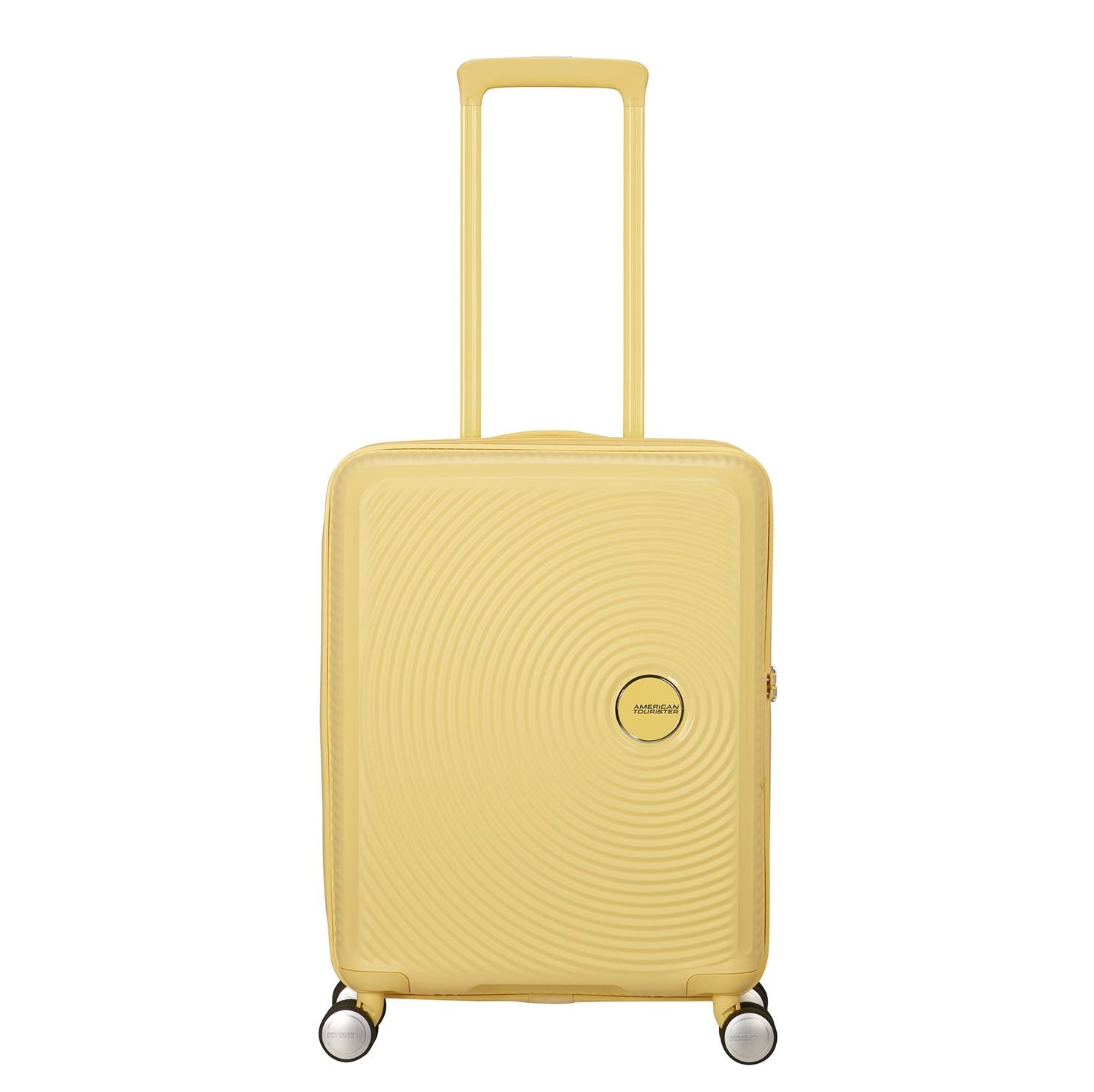 American Tourister Soundbox Spinners geel