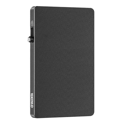 Valenta Card Wallet Leather MagSafe Luxe graphite grey