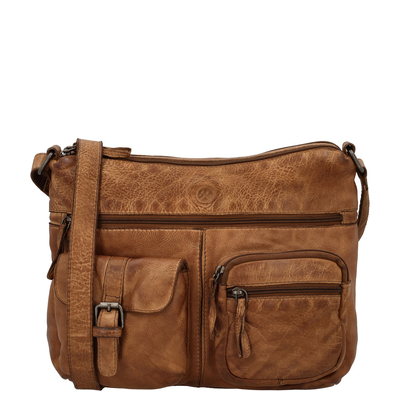 Hide & Stitches Paint Rock Shoulderbag cognac