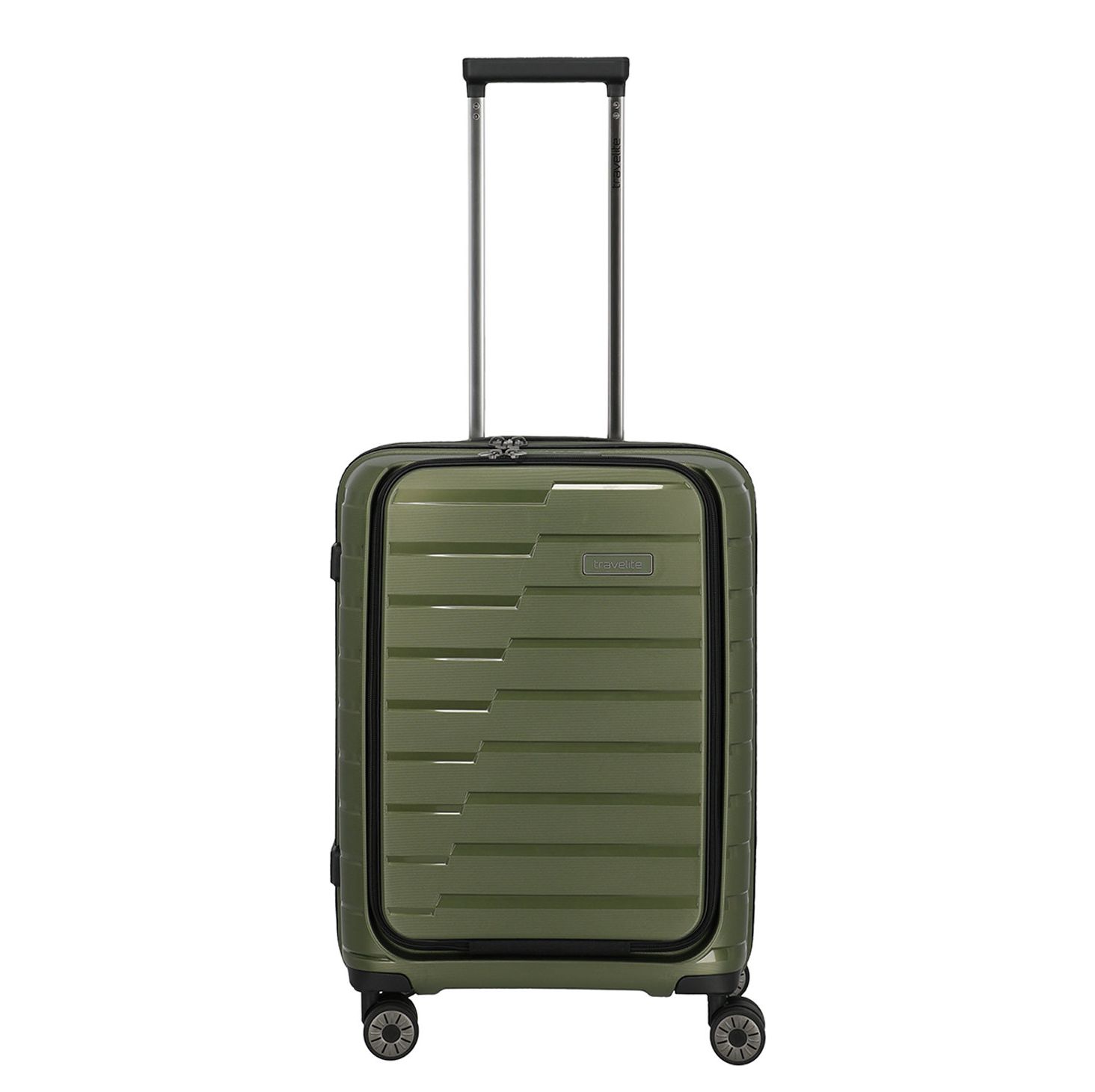 Travelite Air Base 4 Wiel Trolley S Laptop Front Pocket Olive Green