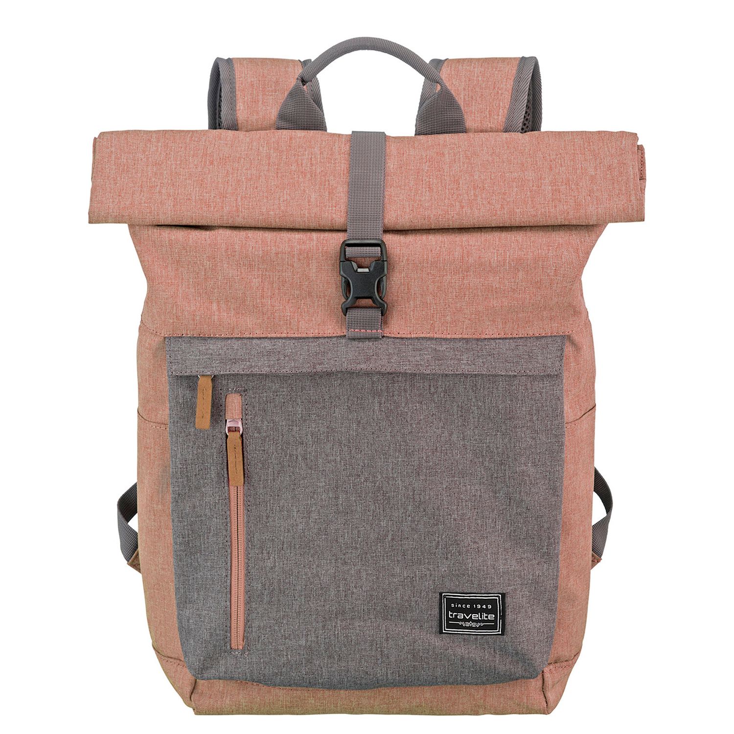 Travelite Laptop Rugzakken grijs en roze