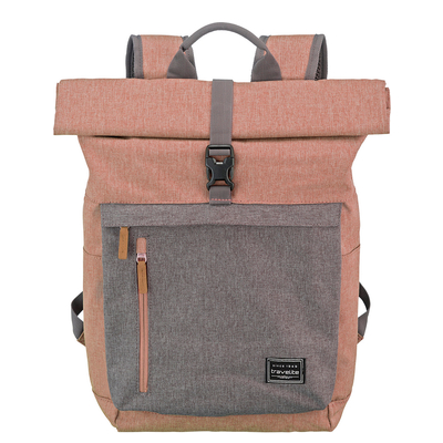 Travelite Basics Rollup Backpack rose/grey