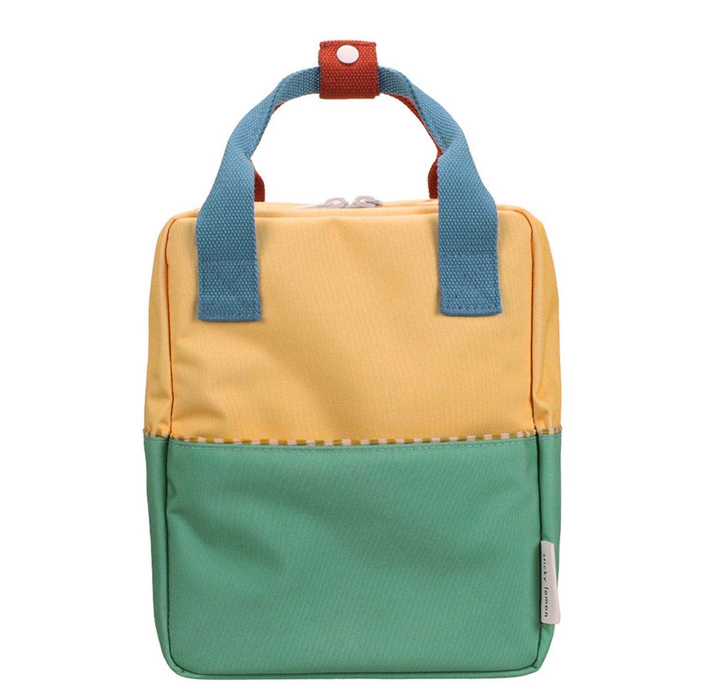 Sticky Lemon Colourblocking rugzak groen, geel en multicolor