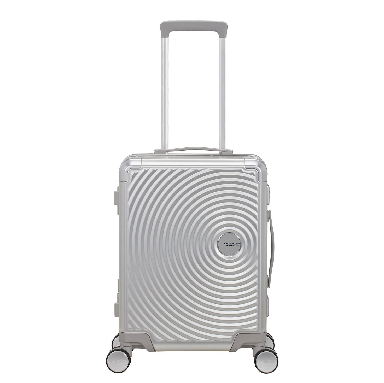 American Tourister Soundbox Alu Spinner 55/20 TSA silver hardcase koffer