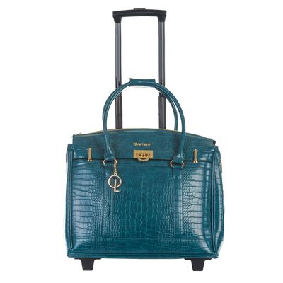 Olivia Lauren Billie Business Trolley Croco blue