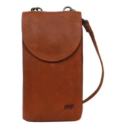 Bear Design Patty Phonebag cognac