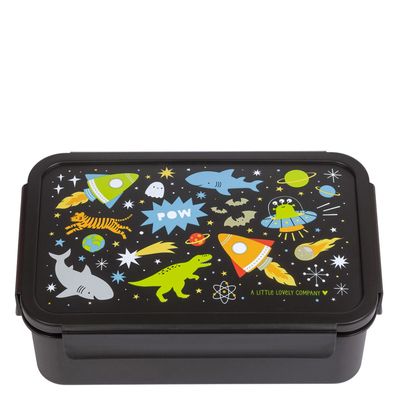 A Little Lovely Company Robin Bento Lunchbox galaxy