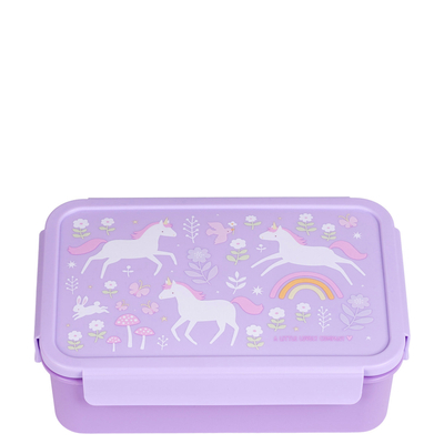 A Little Lovely Company Robin Bento Lunchbox unicorn dreams
