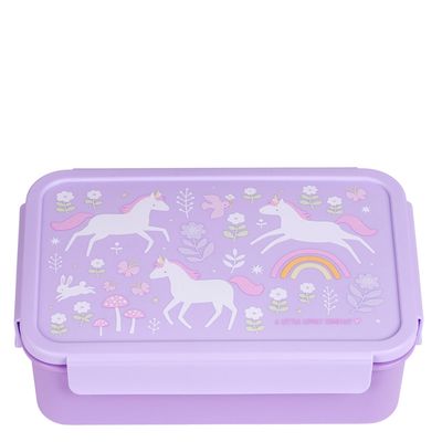 A Little Lovely Company Robin Bento Lunchbox unicorn dreams