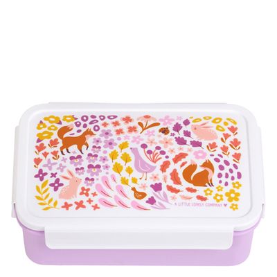 A Little Lovely Company Robin Bento Lunchbox flower garden