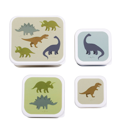 A Little Lovely Company Charlie Lunch & Snack Box dinosaurs