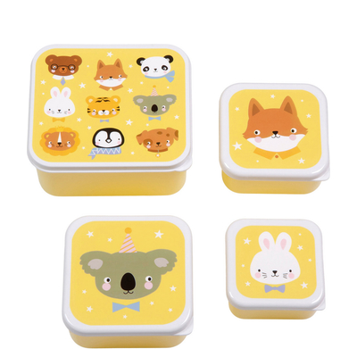 A Little Lovely Company Charlie Lunch & Snack Box animal friends