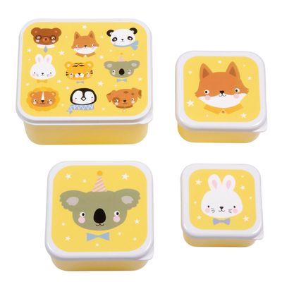 A Little Lovely Company Charlie Lunch & Snack Box animal friends