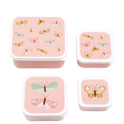 A Little Lovely Company Charlie Lunch & Snack Box butterflies