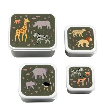 A Little Lovely Company Charlie Lunch & Snack Box savanna