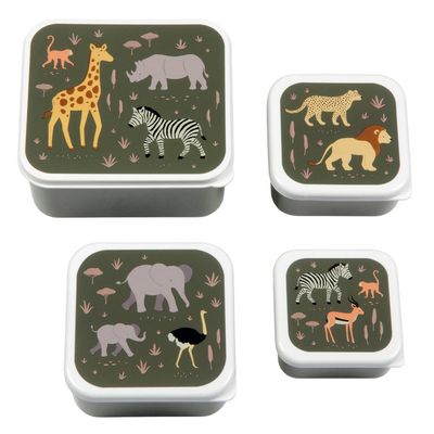A Little Lovely Company Charlie Lunch & Snack Box savanna