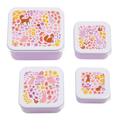 A Little Lovely Company Charlie Lunch & Snack Box flower garden