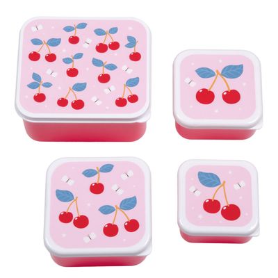 A Little Lovely Company Charlie Lunch & Snack Box cherries