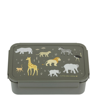 A Little Lovely Company Robin Bento Lunchbox savanna