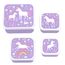 A Little Lovely Company Charlie Lunch & Snack Box unicorn dreams