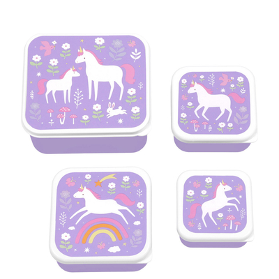 A Little Lovely Company Charlie Lunch & Snack Box unicorn dreams