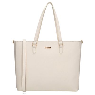 Charm London Birmingham II Shoulderbag 15.6" crème