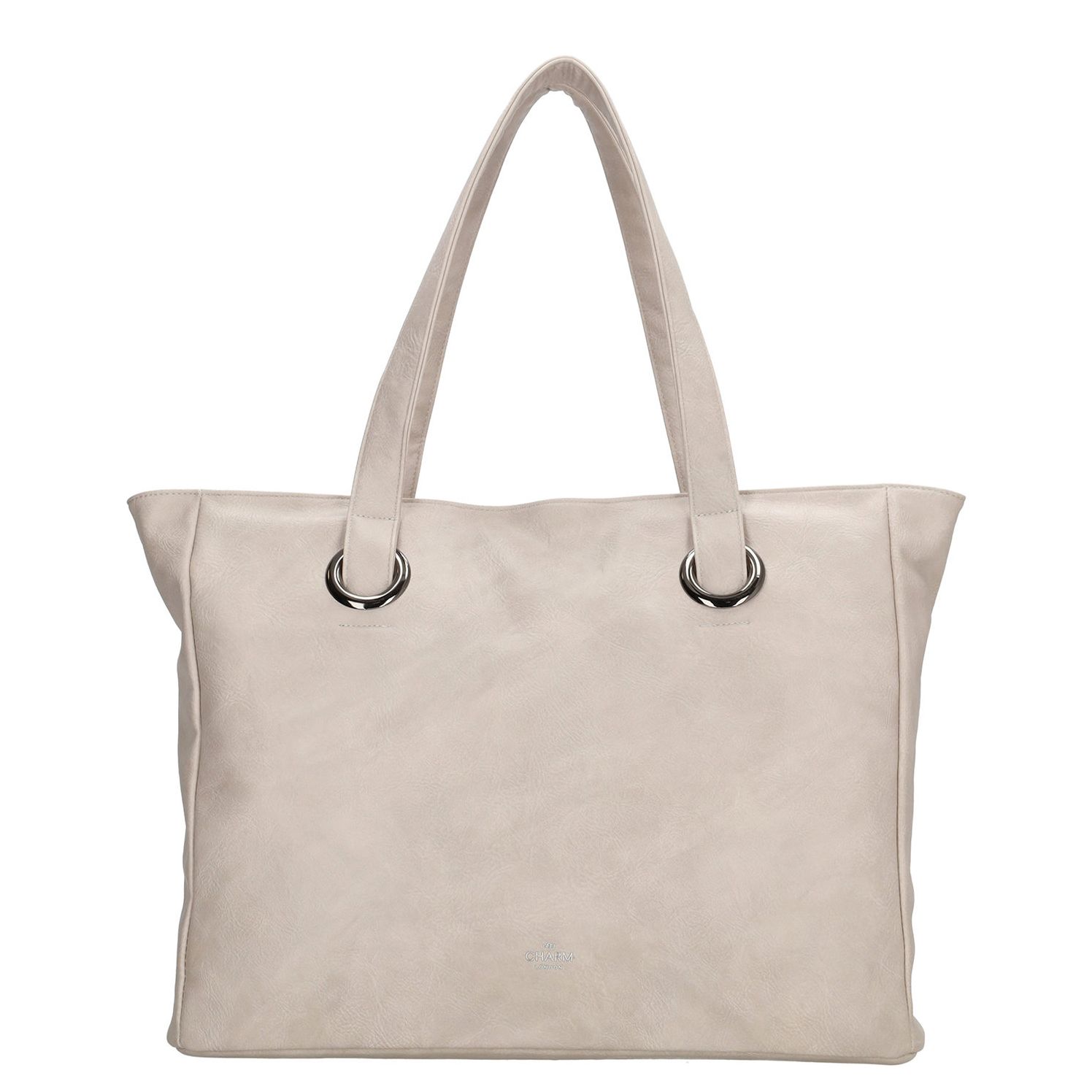 Charm London Liberty laptoptas grijs en taupe