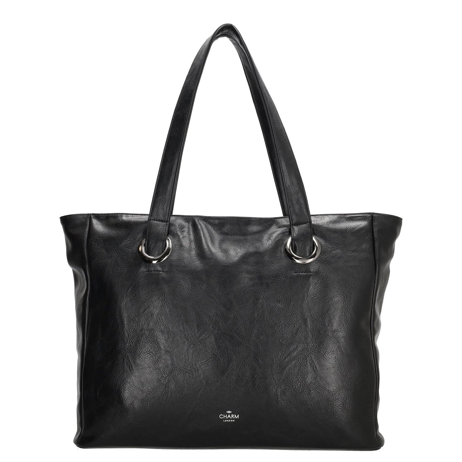 Charm London Liberty laptoptas zwart