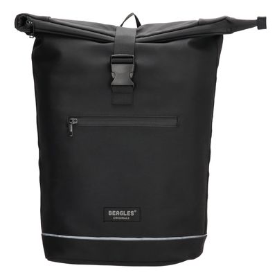 Beagles Originals Rolltop Rugtas Waterproof 15.6" zwart