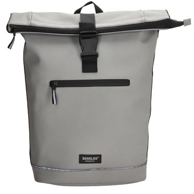 Beagles Originals Rolltop Rugtas Waterproof 15.6" licht grijs