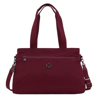 Kipling Elysia Work E e jq maroon tile jacquard