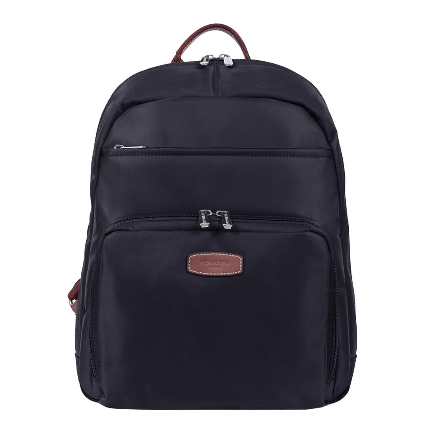 Hexagona Laptop Rugzakken bruin, zwart en multicolor