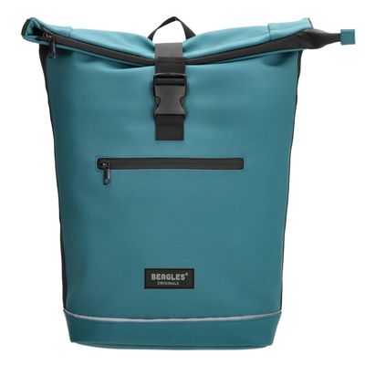 Beagles Originals Rolltop Rugtas Waterproof 15.6" petrol blauw