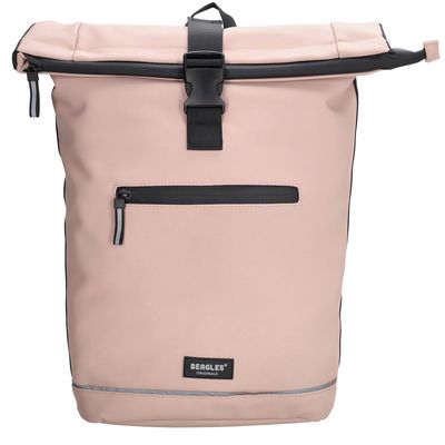 Beagles Originals Rolltop Rugtas Waterproof 15.6" lichtroze