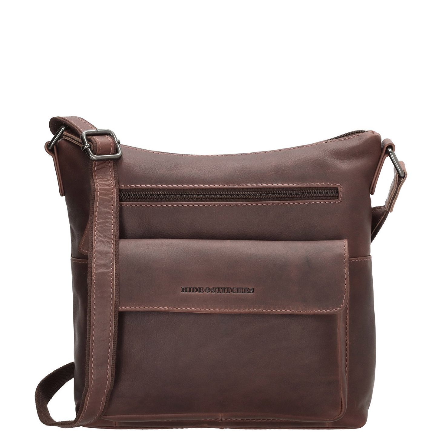 Hide Stitches schoudertas bruin