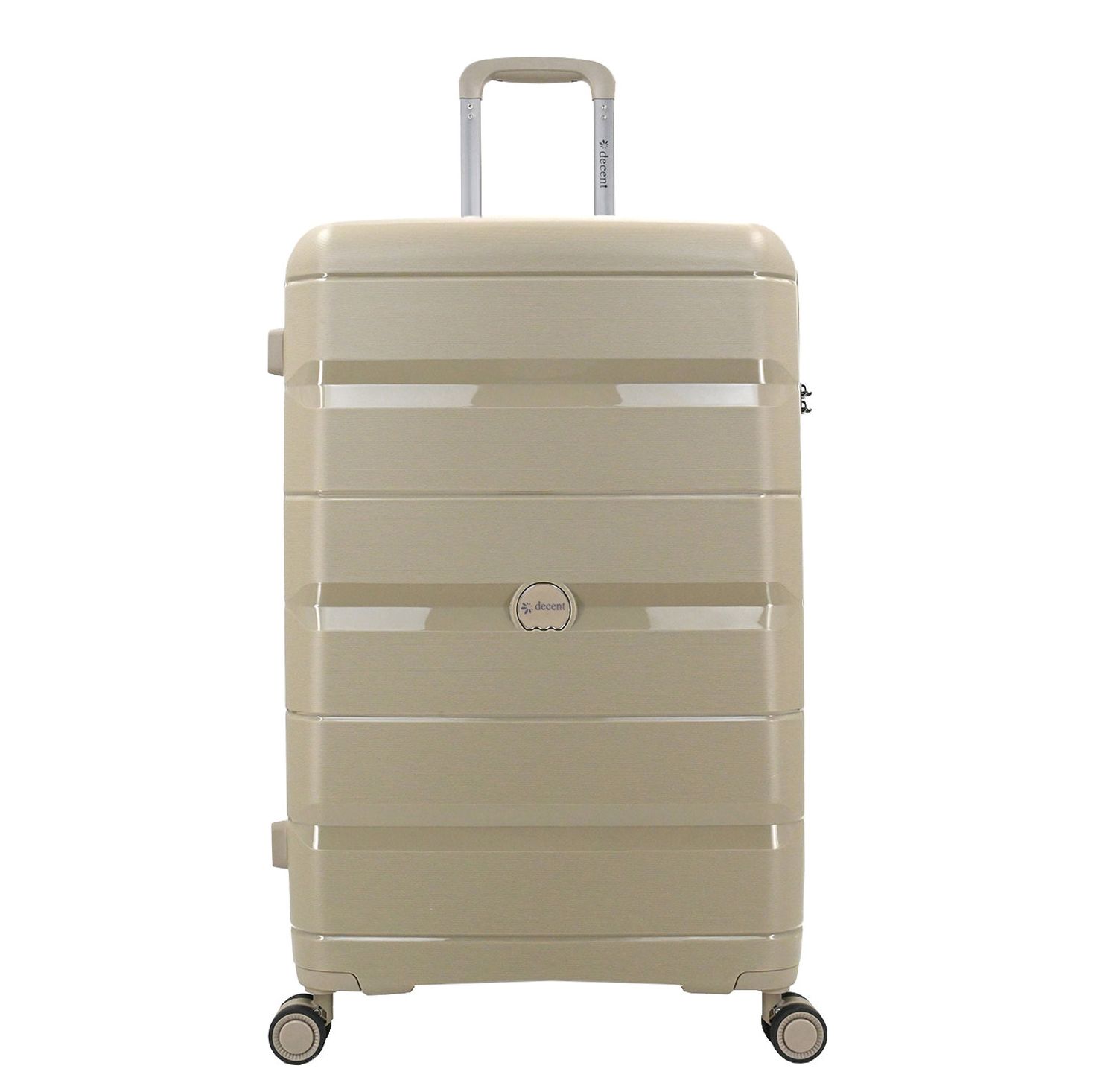 Decent Straight-Line Large Trolley champagne hardcase koffer lichtgewicht koffer