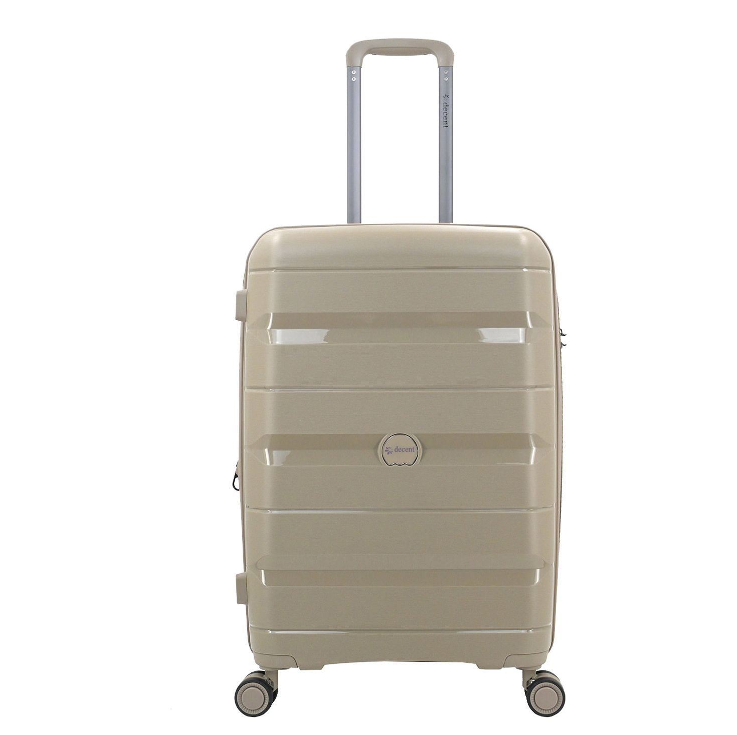 Decent Straight-Line Medium Trolley champagne hardcase koffer lichtgewicht koffer