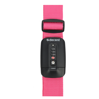 Decent Luggagestrap TSA-Lock pink