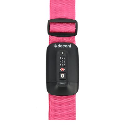 Decent Luggagestrap TSA-Lock pink
