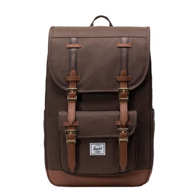 Herschel Supply Co. Little America Mid Volume Backpack chocolate brown crosshatch/saddle brown