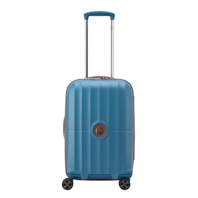 Delsey St Tropez 4 Double Wheels Expandable Cabin Trolley 55/35 blue
