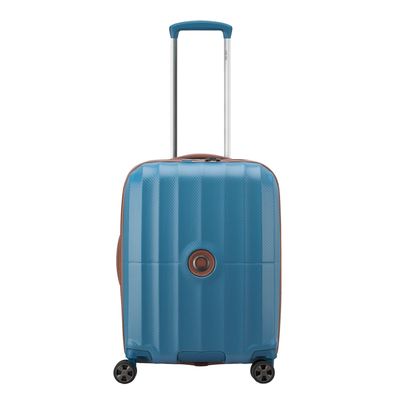 Delsey St Tropez 4 Double Wheels Slim Cabin Trolley 55 blue