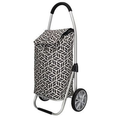 Beagles Boodschappen Trolley Bloem zwart/wit