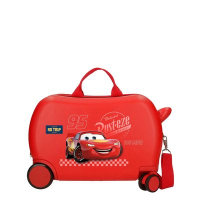 Disney Kids Cars Rolling Suitcase 4 Wheels red