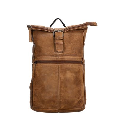 Hide & Stitches Paint Rock Rolltop Backpack cognac