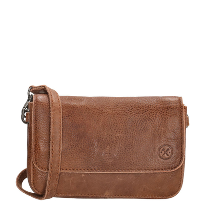 Hide & Stitches Paint Rock Crossover Shoulderbag Flap cognac