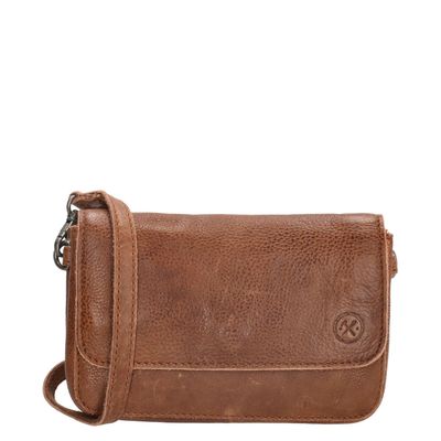 Hide & Stitches Paint Rock Crossover Shoulderbag Flap cognac