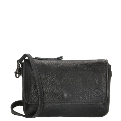 Hide & Stitches Paint Rock Crossover Shoulderbag Flap black