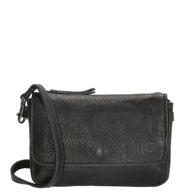 Hide & Stitches Paint Rock Crossover Shoulderbag Flap black