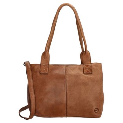Hide & Stitches Paint Rock Shopper Shoulderbag cognac